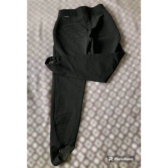 Vintage Obermeyer 80s Ski Pants Womens 12 L Black Stirrup Winter Sport Snowboard - Picture 2 of 13